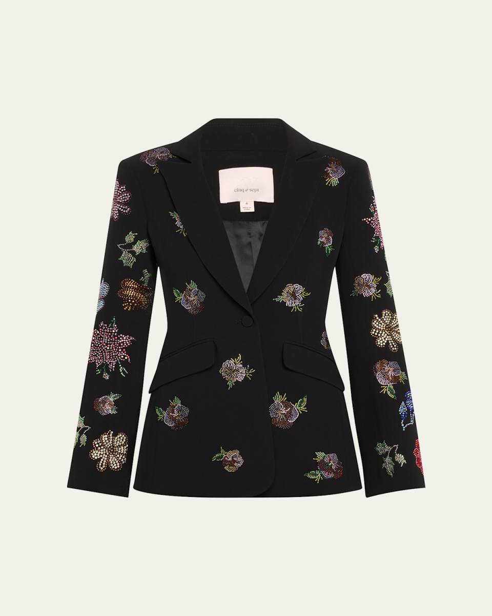 Cheyenne Rhinestone Pansy Garden Blazer
